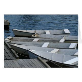 Cartão Barcos antigos no cais