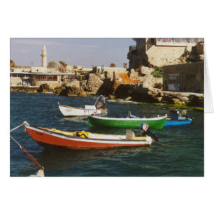 Cartão Barcos brilhantemente coloridos