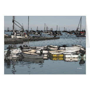 Cartão Barcos da doca--cartões vazios