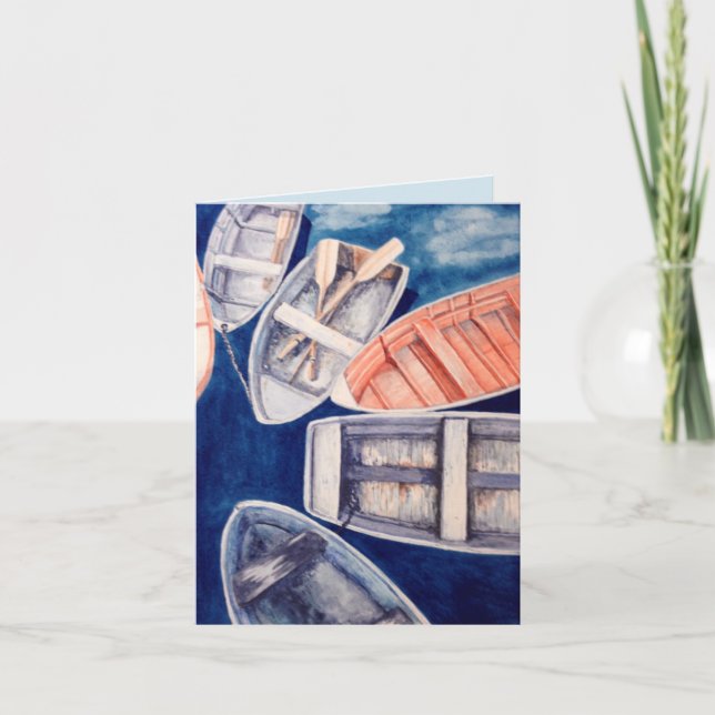 Cartão Barcos de fileira (Frente)