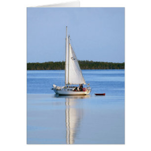 Cartão Barcos de Navegação Laterais