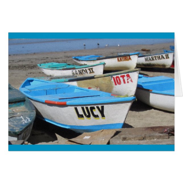 Cartão Barcos De Pesca Mazatlan (Frente Horizontal)