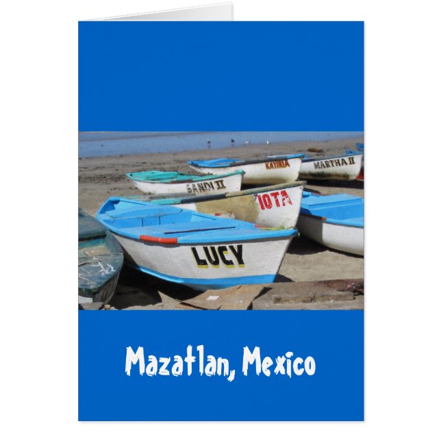 Cartão Barcos De Pesca Mazatlan (Frente)