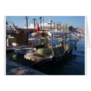Cartão Barcos de pesca turcos