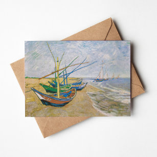Cartão Barcos De Pesca   Vincent Van Gogh