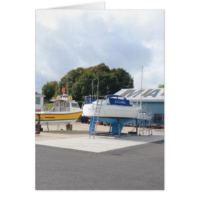 Cartão Barcos Em Terra (Frente)