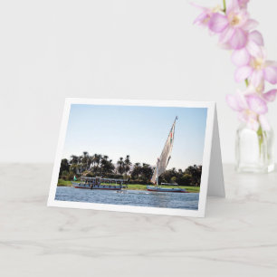 Cartão Barcos no rio Nilo, Luxor