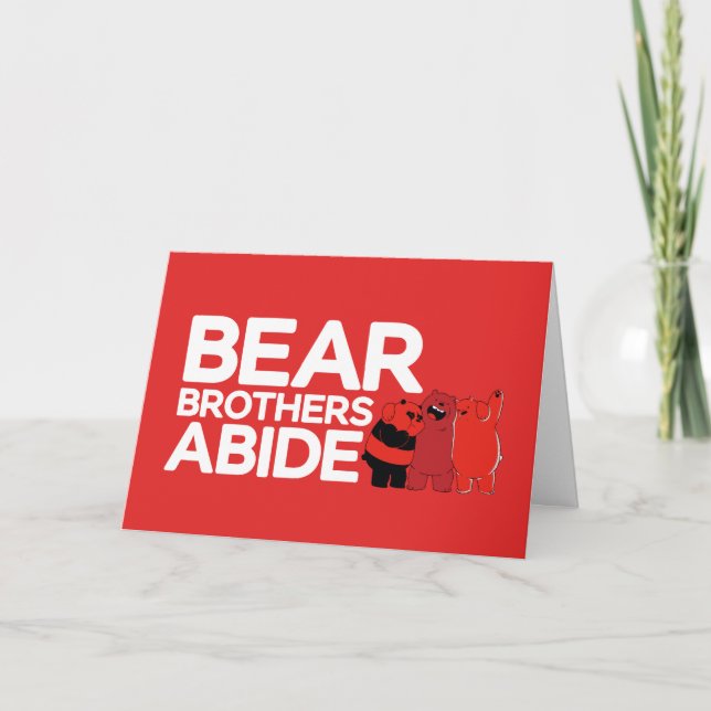 Cartão Bare Bears - Bear Brothers Abide (Frente)
