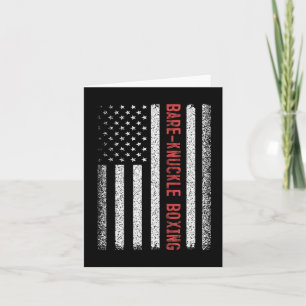Cartão Bare-knuckle Boxing American Flag 4th Of Julho Wom