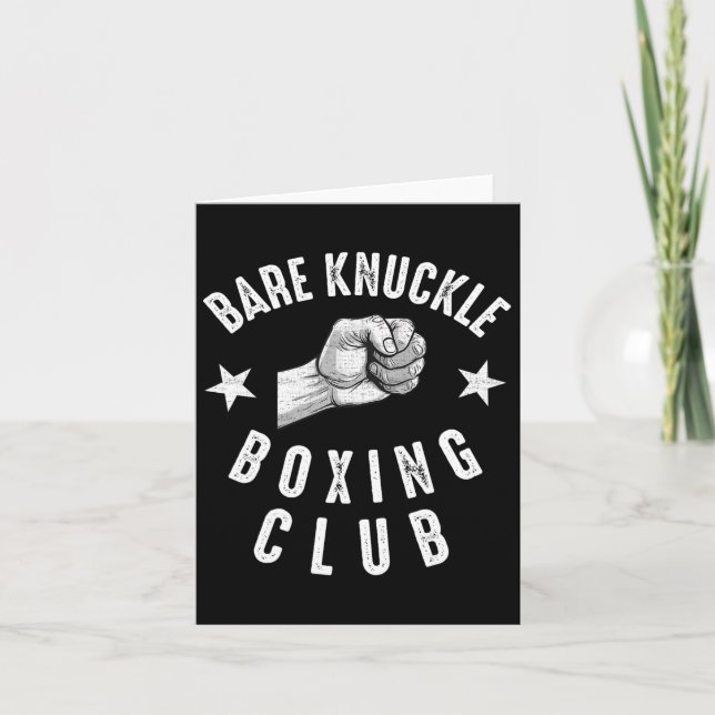 Cartão Bare Knuckle Boxing Men Combatem A Luta (Frente)