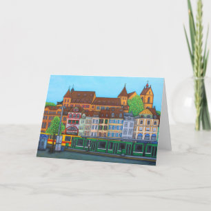 Cartão Barfusserplatz, Basel Greeting Card