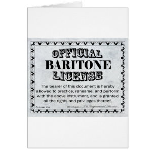 Cartão Baritone License