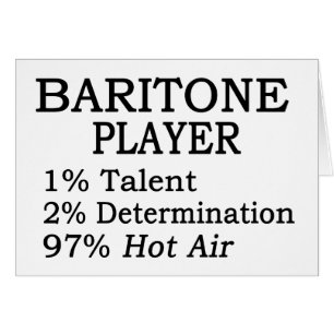 Cartão Baritone Player Hot Air