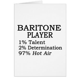 Cartão Baritone Player Hot Air