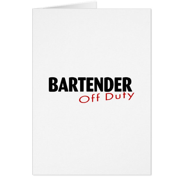 Cartão Barman fora de serviço (Frente)