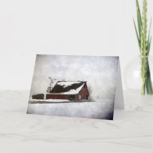 Cartão Barn de inverno