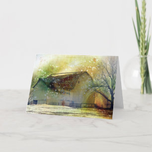 Cartão Barn de inverno