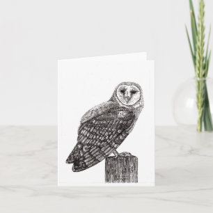 Cartão Barn Owl Blank Note Card