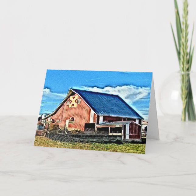 Cartão Barn Quilt (Frente)