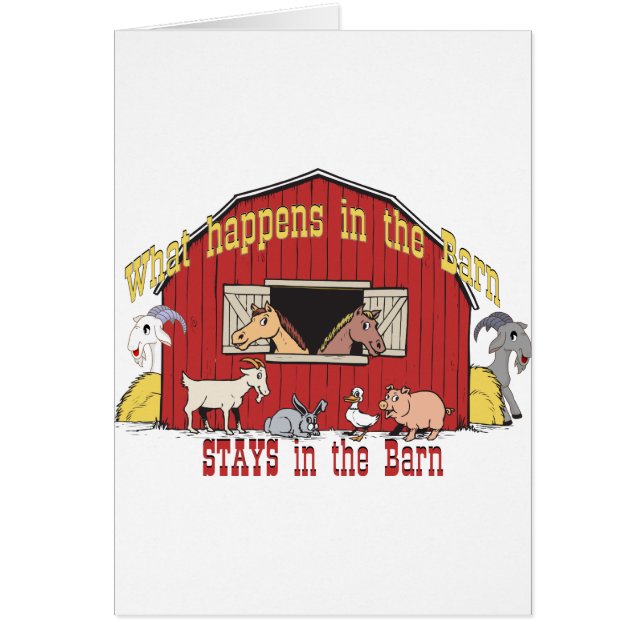 Cartão Barnyard Goat (Frente)