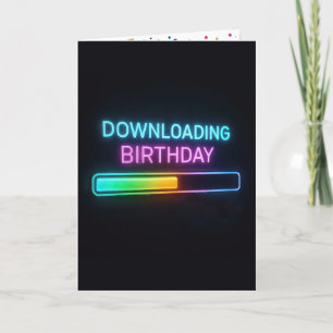Cartão Barra de Download de Computador de Aniversário Neo