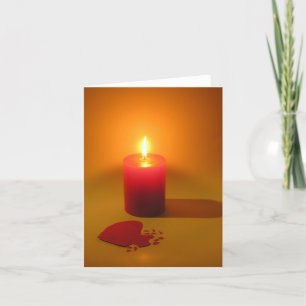 Cartão Barramento de Velas e Coração Quebrado
