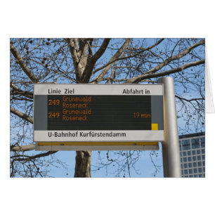 Cartão Barramento - Sinal de Parada em Berlim