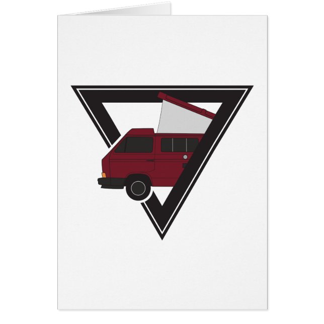 Cartão barramento triangular maroon (Frente)