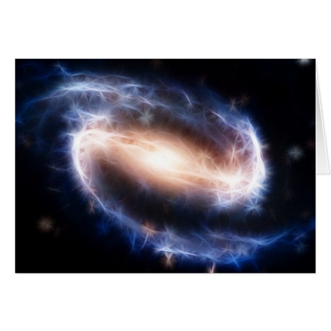 Cartão Barred Spiral Galaxy (Frente Horizontal)