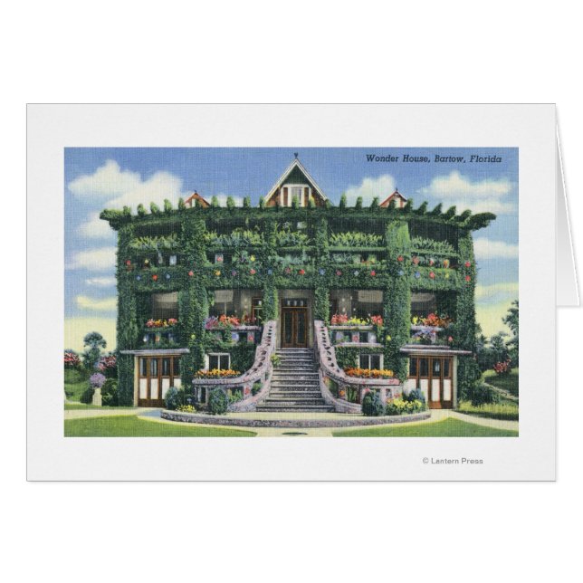 Cartão Bartow, Flórida - Visão frontal da Maravilha (Frente Horizontal)