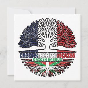 Cartão Basco País Basco Francês Francês Raízes de Árvore
