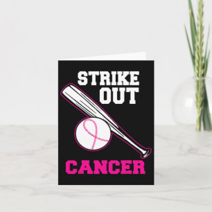 Cartão Baseball Ataca Legal Consciência do Cancer de Mama