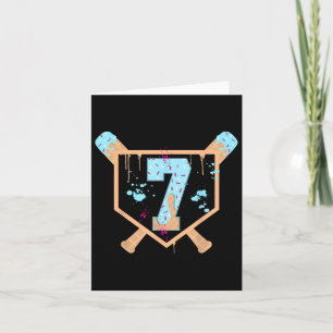 Cartão Baseball com 7 anos de idade 7 de de lançamento d