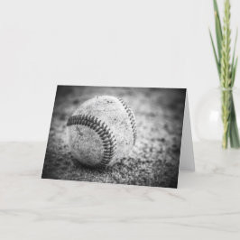 Cartão Baseball em preto e branco
