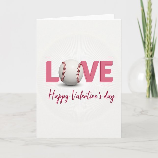 Cartão Baseball Love Pattern Card (Frente)