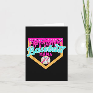 Cartão Baseball no Dia do Jogo Mamãe Sorvete Drip Mãe de