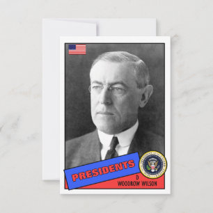 Cartão Baseball Woodrow Wilson