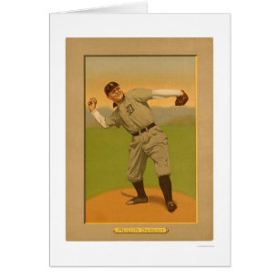 Cartão Basebol 1911 dos tigres de George Mullin