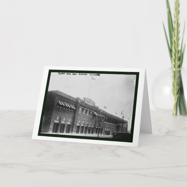 Cartão Basebol 1914 de Fenway Park Boston (Frente)