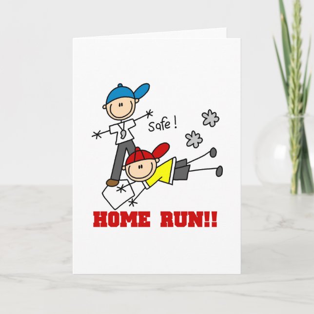 Cartão Basebol do home run (Frente)
