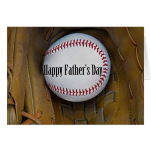 Cartão basebol em luva de esporte para Pai