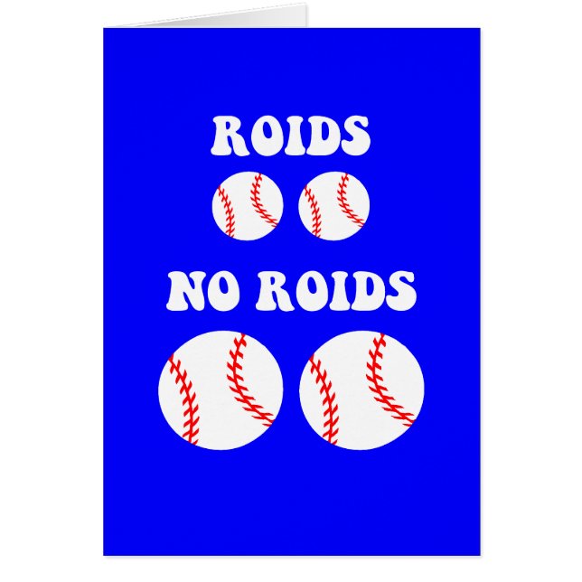 Cartão Basebol engraçado dos esteróides (Frente)