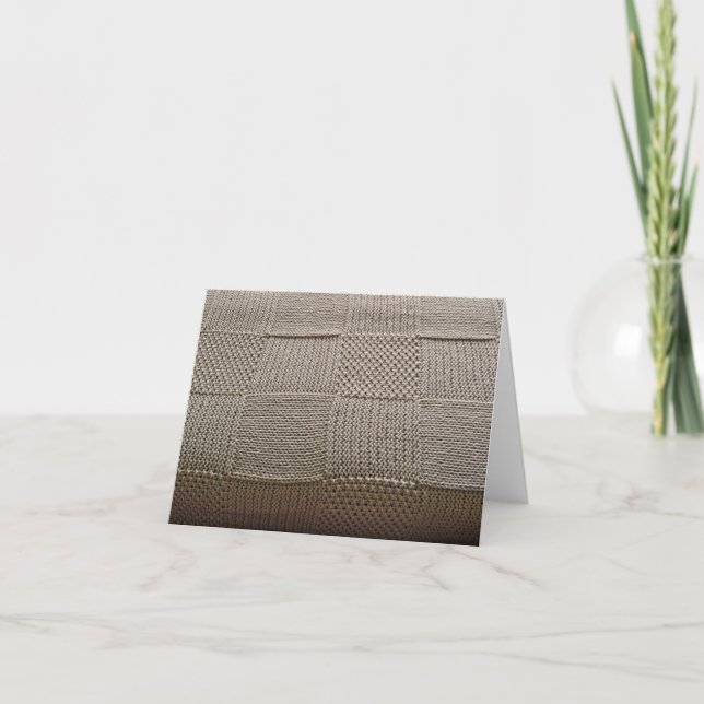 Cartão Basketweave Patchwork Knit por Shirley Taylor (Frente)