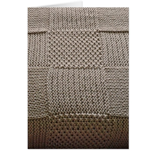Cartão Basketweave Patchwork Knit por Shirley Taylor (Frente)