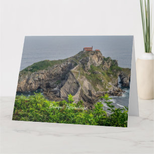 Cartão Basque Hermitage, San Juan de Gaztelugatxe