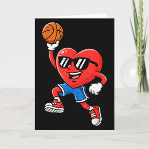 Cartão Basquete de Coração no Dia dos Namorados para Adol