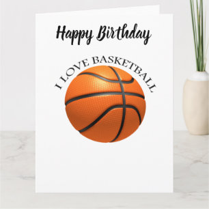 Cartão Basquete de couro preto e laranja personalizado