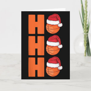 Cartão Basquete do Papai Noel do Natal Xmas