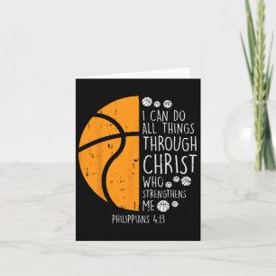 Cartão Basquete Eu Posso Fazer Coisas Bíblia Verso Deus J