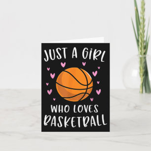 Cartão Basquete Para Meninas Apenas Uma Menina Que Ama Ba